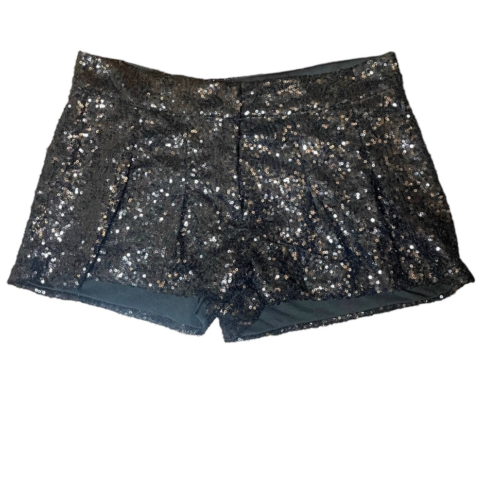 408 Sequins shorts M waist 17” flat
